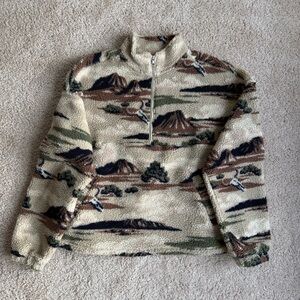 BDG Desert Pile Fleece Pullover Quarter Zip